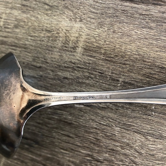 Vtg Wm Rogers Silver Gravy Ladle - Picture 6 of 9